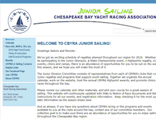 Tablet Screenshot of cbyrajuniorsailing.org